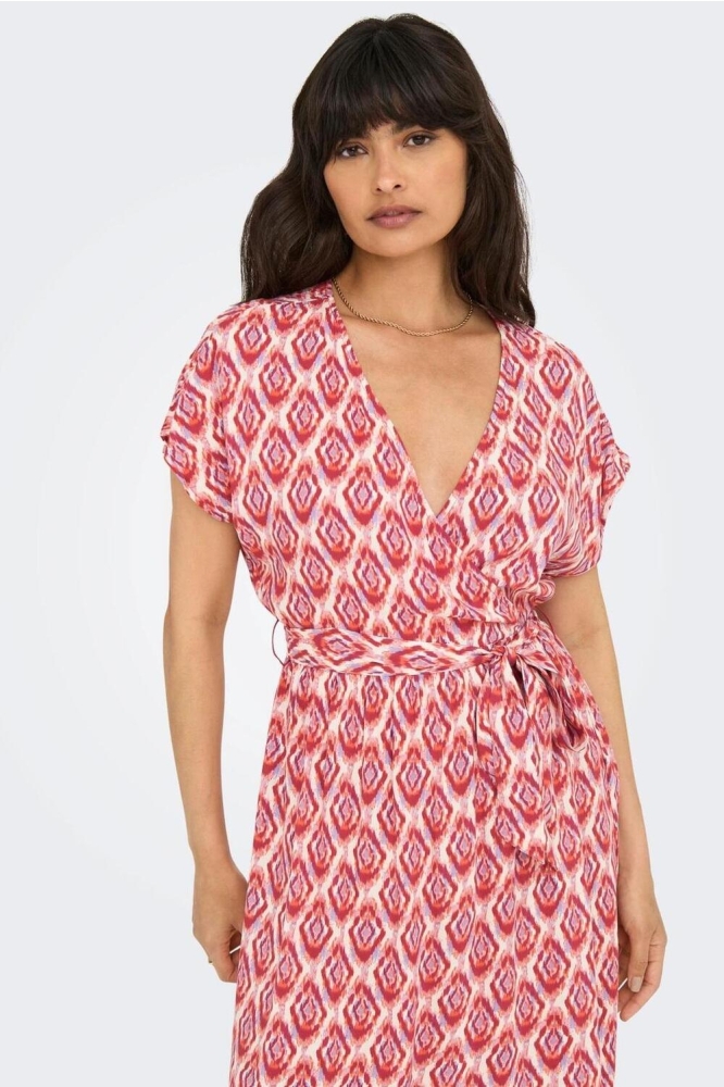 ONLZILLA ADELE LIFE SS LONG DRESS W 15357778 Equestrian Red